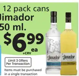Vons El Jimador Tequila offer