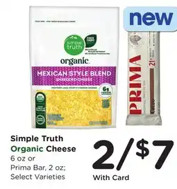 Ralphs Simple Truth Organic Cheese offer