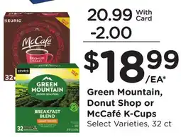 Ralphs Green Mountain, Donut Shop or McCafΓ© K-Cups offer