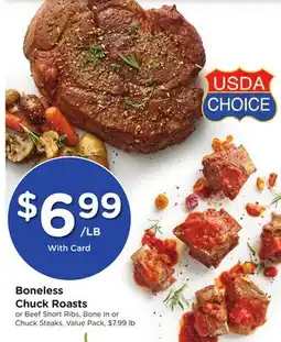 Ralphs Boneless Chuck Roasts offer