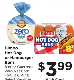 Ralphs Bimbo Hot Dog or Hamburger Buns offer