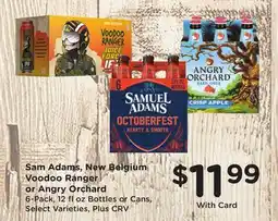 Ralphs Sam Adams, New Belgium Voodoo Ranger or Angry Orchard offer