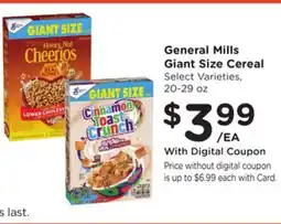 Ralphs General Mills Giant Size Cereal offer