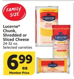 Albertsons Lucerne Chunk, Shredded or Sliced Cheese offer
