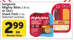 Albertsons Sargento Mighty Bites 2.8 oz. or OLLI Snack Pack 2 oz offer