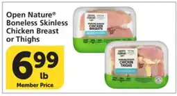 Albertsons Open Nature Boneless Skinless Chicken Breast or Thighs offer