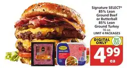Albertsons Signature SELECT 85% Lean Ground Beef or Butterball 85% Lean Ground Turkey offer
