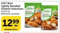Albertsons JUST Bare Lightly Breaded Chicken Selections offer