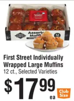 Smart & Final First Street Individually Wrapped Large Muffins offer
