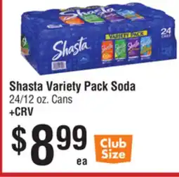 Smart & Final Shasta Variety Pack Soda offer