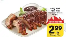 Albertsons Baby Back Pork Ribs offer