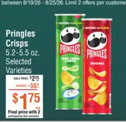 Smart & Final Pringles Crisps offer
