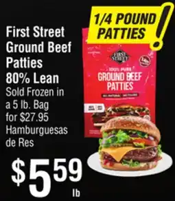 Smart & Final First Street Ground Beef Patties 80% Lean offer