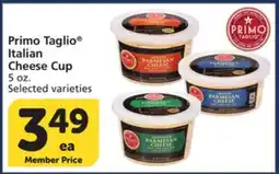 Albertsons Primo Taglio Italian Cheese Cup offer