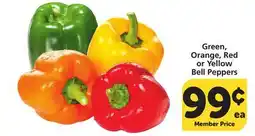 Albertsons Green, Orange, Red or Yellow Bell Peppers offer