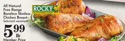 Pavilions All Natural Free Range Boneless Skinless Chicken Breast offer