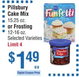 Smart & Final Pillsbury Cake Mix 15.25 oz. or Frosting 12-16 oz offer