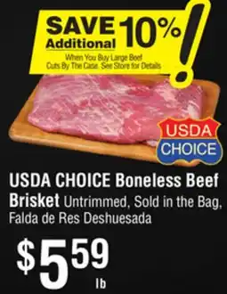 Smart & Final USDA CHOICE Boneless Beef Brisket offer