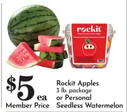 Pavilions Rockit Apples 3 lb. package or Personal Seedless Watermelon offer