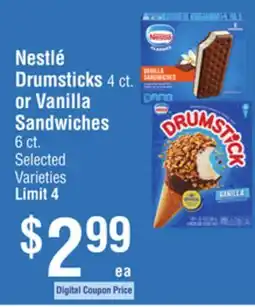 Smart & Final Nestlé Drumsticks or Vanilla Sandwiches offer