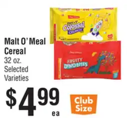 Smart & Final Malt O' Meal Cereal offer