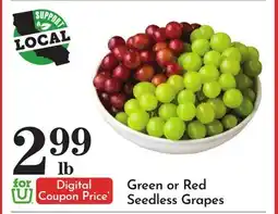 Pavilions Green or Red Seedless Grapes offer