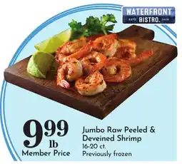 Pavilions Jumbo Raw Peeled & Deveined Shrimp offer