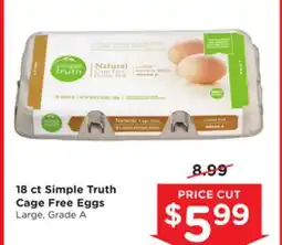 Mariano's 18 ct Simple Truth Cage Free Eggs offer