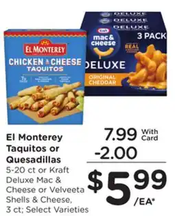 Mariano's El Monterey Taquitos or Quesadillas offer