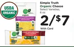 Mariano's Simple Truth Organic Cheese offer