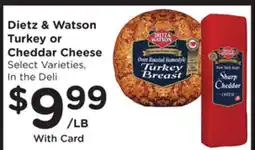 Mariano's Dietz & Watson Turkey or Cheddar Cheese offer