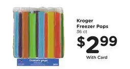 Mariano's Kroger Freezer Pops offer