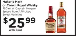 Mariano's Maker's Mark or Crown Royal Whisky offer