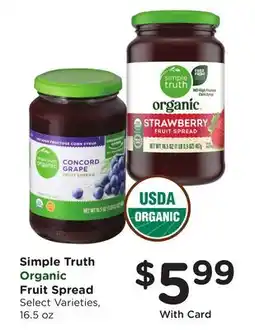 Mariano's Simple Truth Organic Fruit Spread offer