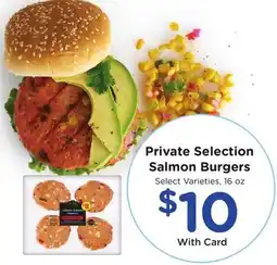Mariano's Private Selection Salmon Burgers offer