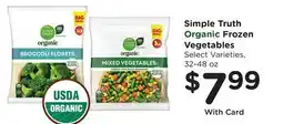 Mariano's Simple Truth Organic Frozen Vegetables offer