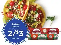 Mariano's Cacique Chorizo offer