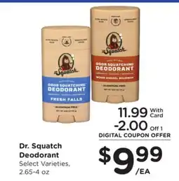 Mariano's Dr. Squatch Deodorant offer