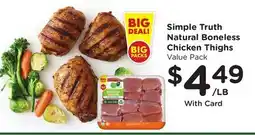 Mariano's Simple Truth Natural Boneless Chicken Thighs offer