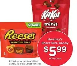 Mariano's Hershey's Share Size Candy offer