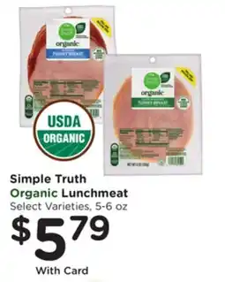 Mariano's Simple Truth Organic Lunchmeat offer