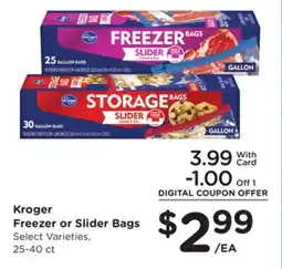 Mariano's Kroger Freezer or Slider Bags offer