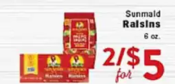 Rio Valley Market Sunmaid Raisins offer