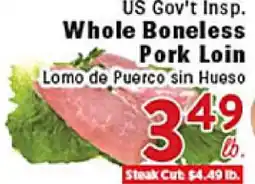 Rio Valley Market US Gov't Insp. Whole Boneless Pork Loin offer