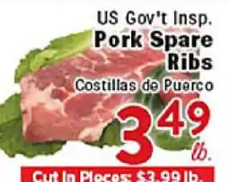 Rio Valley Market US Gov't Insp. Pork Spare Ribs offer