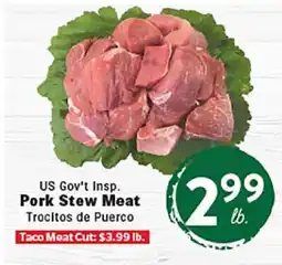 Rio Valley Market US Gov't Insp. Pork Stew Meat offer