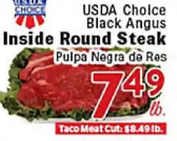 Rio Valley Market USDA Choice Black Angus Inside Round Steak offer