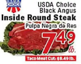 Rio Valley Market USDA Choice Black Angus Inside Round Steak offer