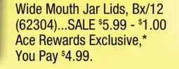 Ace Hardware Ball Wide Mouth Jar Lids, Bx/12 offer