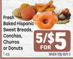 Tony’s Fresh Market Fresh Baked Hispanic Sweet Breads, Conchas, Churros or Donuts offer